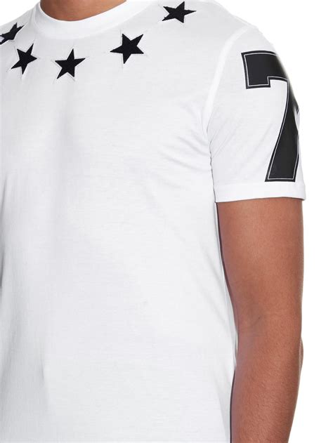 givenchy star tee white|Givenchy t shirts black and white.